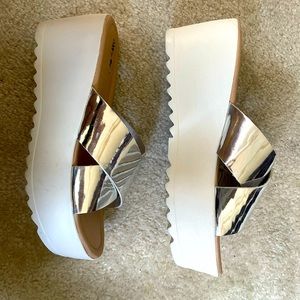 Metallic Platform Sandals